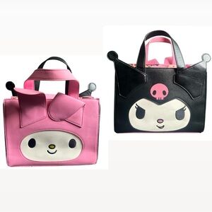 SANRIO MY MELODY AND KUROMI DOUBLE SIDED CROSSBODY LOUNGEFLY BAG